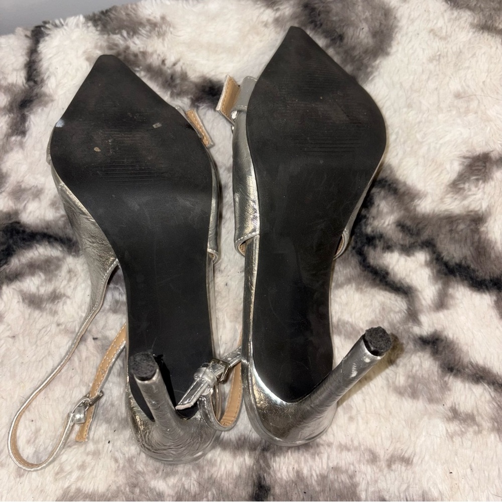 Silver Slingback Heels - Picture 6 of 6